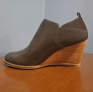 Black Wedge Booties